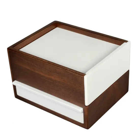 PUレザートラベルジュエリーボックススクエアパッケージストレージボックスジッパー付き